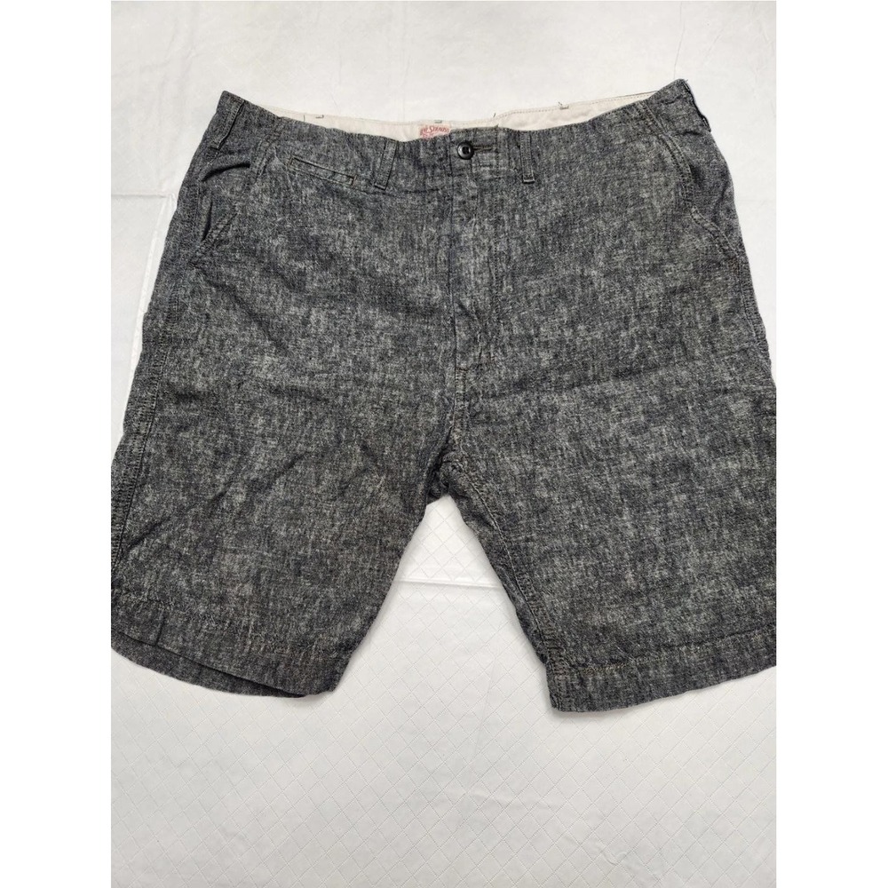 Levi Strauss Shorts‎ Mens 36 Gray Linen Cotton Blend Casual Summer Lightweight